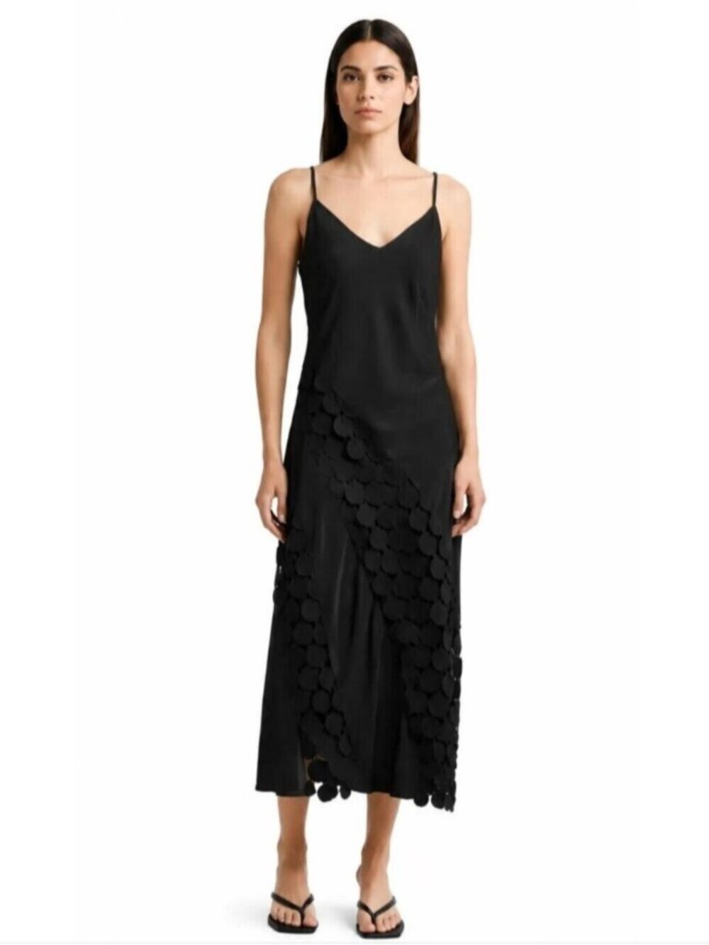 NWT CIEBON Alix Mixed Media Midi Dress